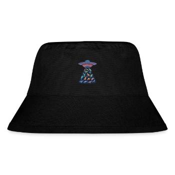 Raumschiff entführt Dinosaurier - Stanley/Stella recycelter Bucket Hat - Schwarz - Vorne