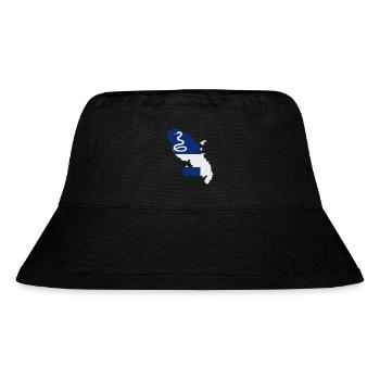 Stadtplan von Martinique - Stanley/Stella recycelter Bucket Hat - Schwarz - Vorne
