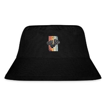 Badminton - Stanley/Stella recycelter Bucket Hat - Schwarz - Vorne