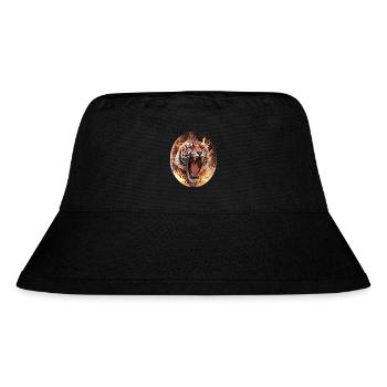 Tiger on fire - Stanley/Stella Recycled Bucket Hat - black - Front