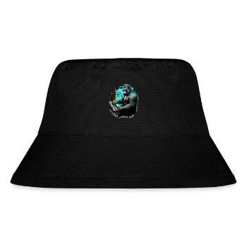 Der Gorilla-Musiker - Stanley/Stella recycelter Bucket Hat - Schwarz - Vorne