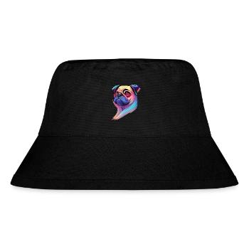 Mops - Stanley/Stella recycelter Bucket Hat - Schwarz - Vorne