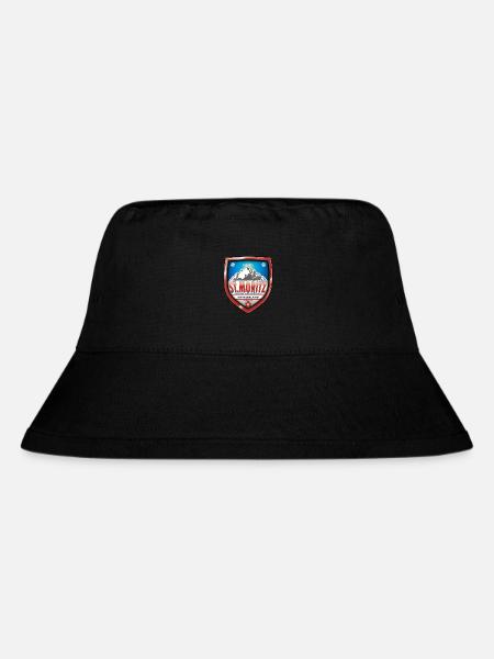 St. Moritz, Schweiz - Stanley/Stella recycelter Bucket Hat - Schwarz