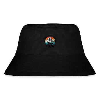 Bester Papa der Welt seit 1974 Vatertag - Stanley/Stella recycelter Bucket Hat - Schwarz - Vorne