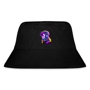 Musik Cyborg Headset - Stanley/Stella recycelter Bucket Hat - Schwarz - Vorne