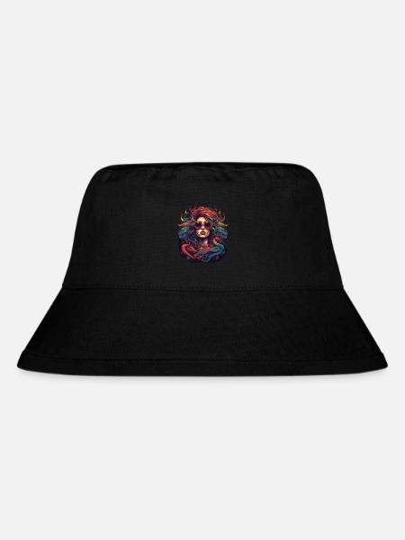 Cool Medusa tête serpents cheveux grandes couleurs - Bob recyclé Stanley/Stella - noir