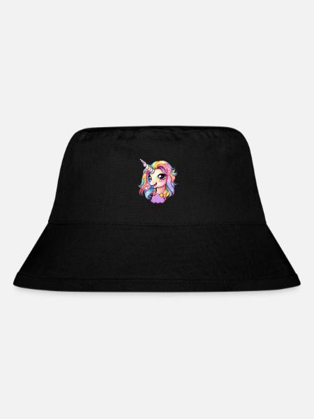 Liebliches Einhorn - Stanley/Stella recycelter Bucket Hat - Schwarz