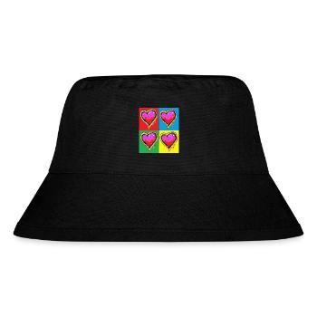 pop 4 Hearts - Stanley/Stella Recycled Bucket Hat - black - Front