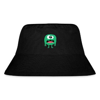 confused green monster - Stanley/Stella Recycled Bucket Hat - black - Front