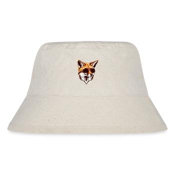 Fox cool with sunglasses - Stanley/Stella Recycled Bucket Hat - natural - Front
