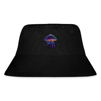 Galaxy Qualle - Stanley/Stella recycelter Bucket Hat - Schwarz - Vorne