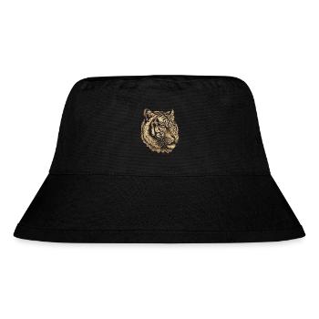 Tiger Portrait - Stanley/Stella recycelter Bucket Hat - Schwarz - Vorne