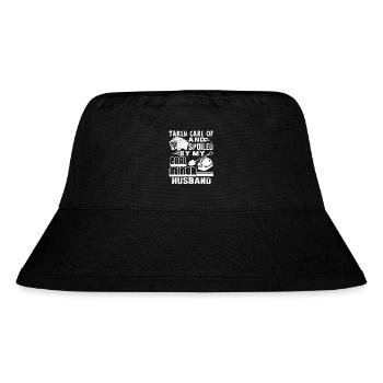 Coal Miner Spoiled By My Coal Miner Husband - Stanley/Stella Recycled Bucket Hat - black - Front