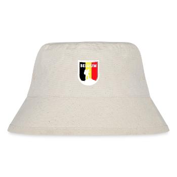 Belgien Flagge Vintage Belgische Fahne Used Look - Stanley/Stella recycelter Bucket Hat - Naturweiß - Vorne