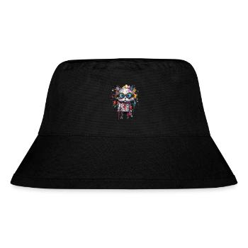 Miau-tastische Kunst: Eine schnurrige Mischung aus Urban & Style - Stanley/Stella recycelter Bucket Hat - Schwarz - Vorne
