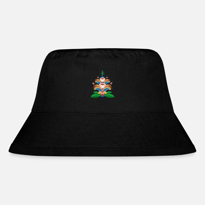 Kürbis - Stanley/Stella recycelter Bucket Hat - Schwarz