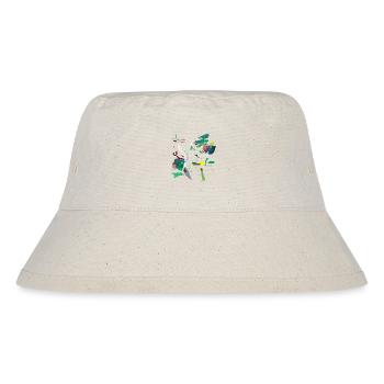 "Colorful bird" in green - Stanley/Stella Recycled Bucket Hat - natural - Front