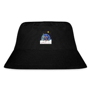 gesegnete Weihnachten, Weihnachtskrippe - Stanley/Stella recycelter Bucket Hat - Schwarz - Vorne