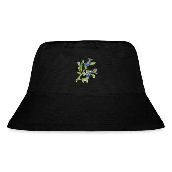 heidelbeere 2 - Stanley/Stella recycelter Bucket Hat - Schwarz - Vorne