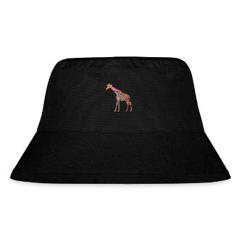 Colorful Giraffe Animal Pattern Kids Gift - Stanley/Stella Recycled Bucket Hat - black - Front