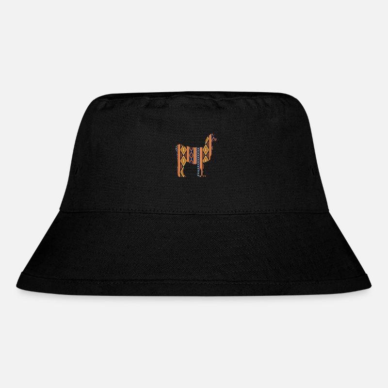 Llama Alpaca Vintage Peru Gift - Stanley/Stella Recycled Bucket Hat - black