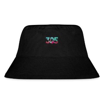 Miami Florida USA - Stanley/Stella recycelter Bucket Hat - Schwarz - Vorne