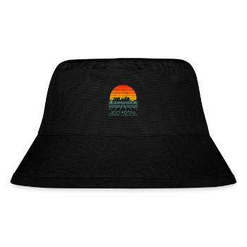 San Diego Kalifornien Vintage Souvenir - Stanley/Stella recycelter Bucket Hat - Schwarz - Vorne