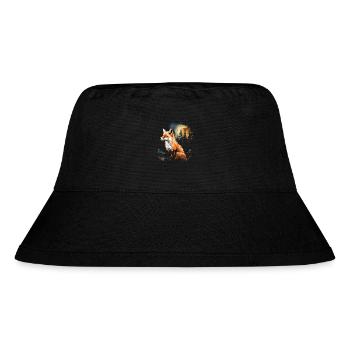 Fuchs - Stanley/Stella recycelter Bucket Hat - Schwarz - Vorne