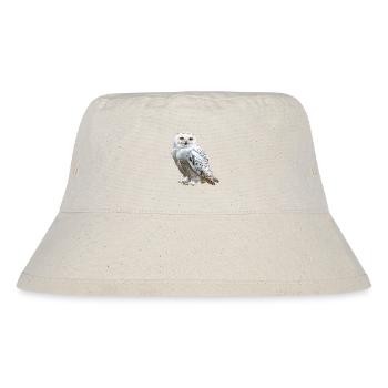 Schnee-Eule - Stanley/Stella recycelter Bucket Hat - Naturweiß - Vorne