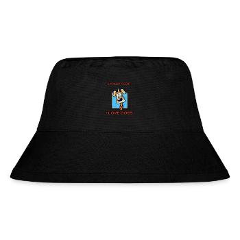 Spoiler Alert I Love Dogs Cartoon Canine - Stanley/Stella recycelter Bucket Hat - Schwarz - Vorne