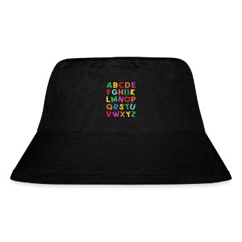 ABC Bunte Buchstaben des Alphabets zum Lesen - Stanley/Stella recycelter Bucket Hat - Schwarz - Vorne