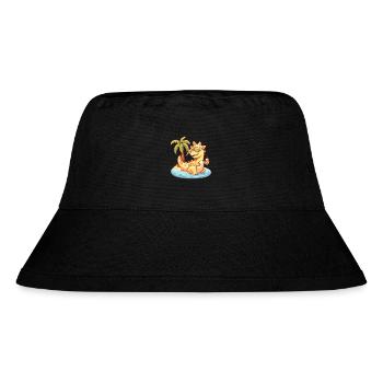 Dinosaur Stegosaurus Island Palm - Stanley/Stella Recycled Bucket Hat - black - Front