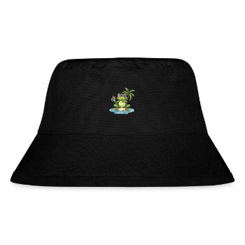 Frog Summer Holiday - Stanley/Stella Recycled Bucket Hat - black - Front