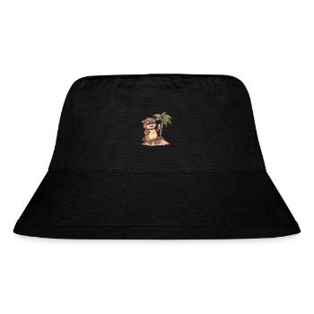 Biber Insel Sommer Palme - Stanley/Stella recycelter Bucket Hat - Schwarz - Vorne