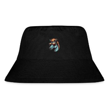 Pferd Kopf Cool - Stanley/Stella recycelter Bucket Hat - Schwarz - Vorne