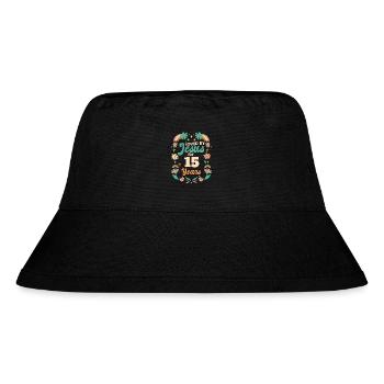 Loved By Jesus For 15 Years 15th Birthday - Stanley/Stella Recycled Bucket Hat - black - Front