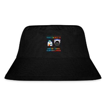 Building surveillance - Stanley/Stella Recycled Bucket Hat - black - Front