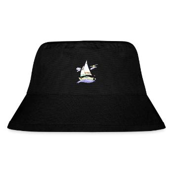 Segelboot - Stanley/Stella recycelter Bucket Hat - Schwarz - Vorne