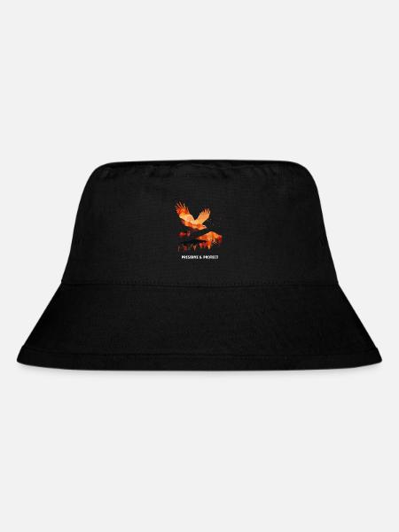Preserrve & Protect Roter Milan Vogel Greifvogel - Stanley/Stella recycelter Bucket Hat - Schwarz