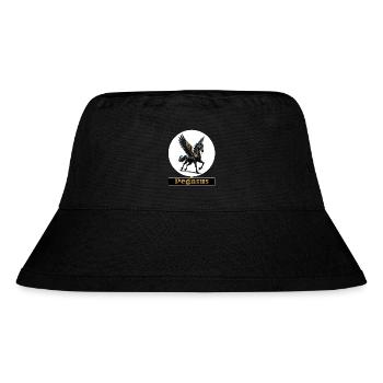 Pegasus mit schwarzen Flügeln - Stanley/Stella recycelter Bucket Hat - Schwarz - Vorne