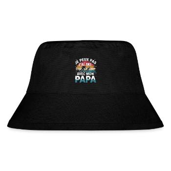 Je peux pas j'ai ski avec mon papa - Bob recyclé Stanley/Stella - noir - Devant