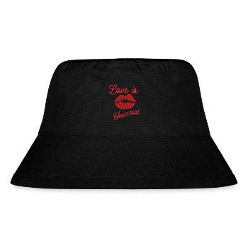 Liebe ohne Grenzen - Stanley/Stella recycelter Bucket Hat - Schwarz - Vorne