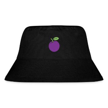 Pflaume - Stanley/Stella recycelter Bucket Hat - Schwarz - Vorne