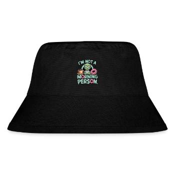 I'm Not a Morning Person Alien - Stanley/Stella Recycled Bucket Hat - black - Front