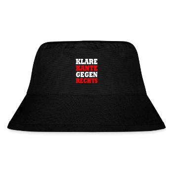klare kante gegen rechts - Stanley/Stella recycelter Bucket Hat - Schwarz - Vorne