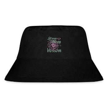 Träume erblühen lassen - Stanley/Stella recycelter Bucket Hat - Schwarz - Vorne