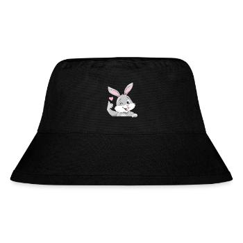 Lächelnder zwinkernder Hase gefällt mir - Stanley/Stella recycelter Bucket Hat - Schwarz - Vorne