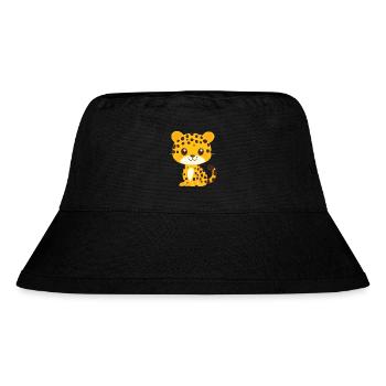kleiner Leopard - Stanley/Stella recycelter Bucket Hat - Schwarz - Vorne