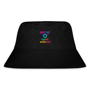 Satz mit O 2 - Stanley/Stella recycelter Bucket Hat - Schwarz - Vorne