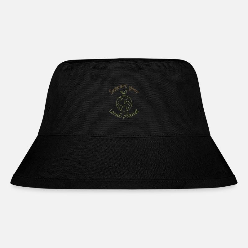 Support Your Local Planet – Eco-Style - Stanley/Stella Recycled Bucket Hat - black